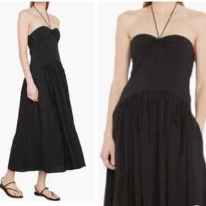 VINCE Halter Neck Dress color black size Large New without tags
